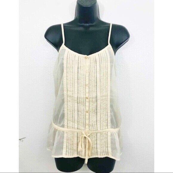 Denim & Supply Tops - Denim & Supply Top Ralph Lauren Sheer Palomino Ivory Tank, XS - NWT